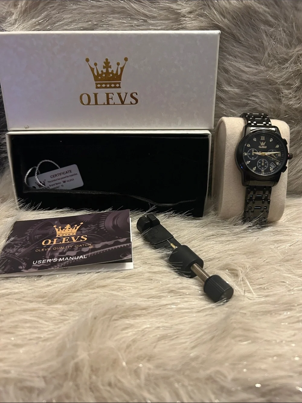 Olevs Woman’s Two Tone Stainless Steel Waterproof Watch